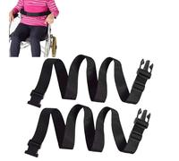 Agatige Wheelchair Lap Strap, 52in Long Wheelchair Adjustable Buckle Strap Seat Belt Geriatric Armchair Seatbelt Extenders Scooter Lap Belt Safety Waist Leg Strap for Elderly Patients (2PCS)