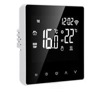 Agatige WIFI Temperature Controller, ME81H Smart Thermostat, AC 230V 50/60Hz, Intelligent Voice Control Touch Screen LCD Digital Thermostat, Black, Wi-Fi, Modern Style, HVAC Control Thermostat
