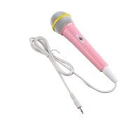 Agatige Wired Microphone, Portable Dynamic Handheld Karaoke Microphone with 3.5mm Jack, Low Distortion Singing Mic for Story Machine, Learning Machines, Family Parties (Roseate)