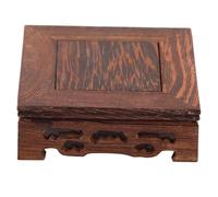 Agatige Wood Base, Delicate Solid Wooden Small Teapot Bonsai Pedestal Base Vase Decoration Bonsai Pedestal (10cm*10cm*3.7cm)