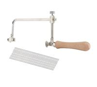 Agatige Wood Handle Steel Frame Coping Cutter Flat Wire Frame Woodworking Steel Cutting Jewelry Tool Making Cutting Wooden Saw Multi Purpose DIY Universal Jewellers Saw for Wood, Metal, Plastic