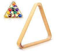 Agatige Wooden Billiard Ball Rack,Solid Wood Billiard 8-Ball Triangle / 9-Ball Diamond Pool Ball Racks,Pool Table Ball Holder Positioning Rack Pool Triangle Rack Holder Pool Table Accessory