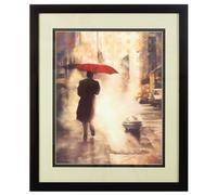 agatiyo framed man under umbrella wall art