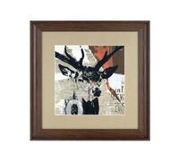 agatiyo stag head wall art frame in multicolor