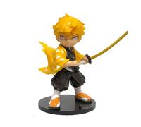 Agatsuma Zen'itsu Figure, Kamado, Rengoku Anjuro, Tanjiro, Standing Combat Figure 17cm, Handmade Model, Collectible Craft Gift (a)