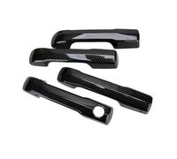 AGBLAYDVEW Car Outer Door Handle for Tundra 2022 Carbon Fiber Style Car Exterior Door Handle Cover Trim Frame Set Black ABS Decor Cover