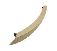 AGBLAYDVEW Inner Door Handle for BMW X5 X6 E70 E71 E72 2007-2014 Left Right Interior Passenger Door Pull Handle Leather Outer Cover Replacement Window Switch Armrest Panel(Beige Left)