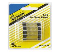 AGC-5 | BK-AGC-5-R | BUSSMANN AGC GLASS FUSE - 1/4" X 1-1/4" - 5 AMP - ELECTRONIC DIVISION