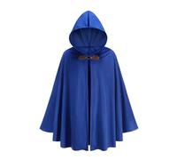 AGCOAH Elf Cape Medieval Cloak Men Cloak with Hood Men Hooded Halloween (Royal Blue-51 INCH)