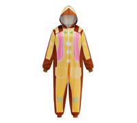 AGCOAH Unisex Adult Gingerbread Men Jumpsuit Women Christmas Costumes Onesie Pajamas Halloween Holiday Yellow Jumpsuit, Yellow, S