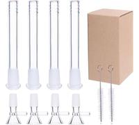 AGD LIGHTS 8pcs Glass Bong Bowl Downstem Diffuser with 14mm Male Glass Adapter