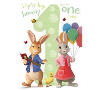 Peter Rabbit Age 1 Birthday Card