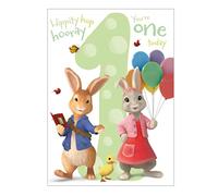 Age 1 Birthday Card, Peter Rabbit Age 1 Birthday Card, 1st Birthday Card Peter Rabbit, Happy 1st Birthday Card