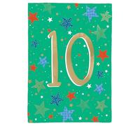 Age 10 Birthday Boy 10th Ten-Tastic Fun! Contemporary Birthday Card ELML015
