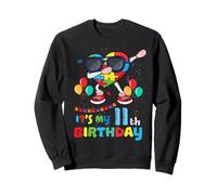 Age 11 Year Old Birth Dabbing Heart Puzzle Autism Awareness Sweatshirt