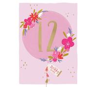 Age 12 Birthday Girl 12th Happy Bloomin' Birthday! Contemporary Birthday Card ELML018