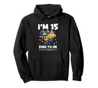 Age 15 Year Old Birth Bee Puzzle Kind April Autism Awareness Pullover Hoodie