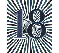 Age 18 - 18th Birthday - Blue Starburst - Greeting Card