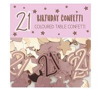 Age 21 Paper/Foil Confetti Pink/Rose Gold
