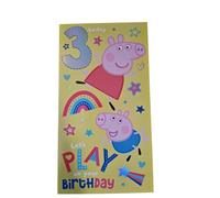 AGE 3 PEPPA PIG BIRTHDAY CARD..