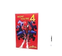 AGE 4 SPIDERMAN BIRTHDAY CARD