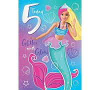 Age 5 Barbie Birthday Card, Barbie Birthday Card Age 5