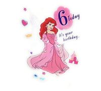 AGE 6 DISNEY PRINCESS BIRTHDAY CARD
