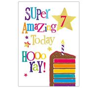 Age 7 Birthday Card, 7th Birthday Card, Card for 7th Birthday