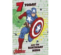AGE 7 MARVEL AVENGERS BIRTHDAY CARD