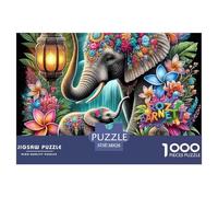 Age 8+ 1000 Puzzle PiecesElephant for Children And Adults, Home Decoration, Visual Enjoyment Game, Challenge The Impossible38x26cm/1000pcs