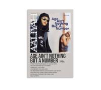 Age Ain't Nothing But A Number by Aaliyah Minimalist Album Poster; Room Aesthetics, Canvas Oil Painting, Album/movie Poster Hanging Picture