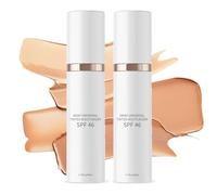 Age Defy Foundation, Tinted Anti-Aging Moisturizer with SPF 46, All-In-One Face Sunscreen,Full Coverage Invisible Pores Face Concealer With Broad Spectrum Protection，Foundation Serum For Women（2Pcs）