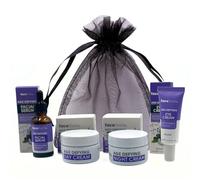 Age Defying Skincare Gift Set - Vegan Beauty Collection with Acai Berry, Facial Serum, Eye Cream, Day & Night Cream in Gift Bag