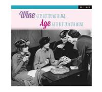 Age Gets Better With Wine Birthday Greeting Card Square Milk Range Cards