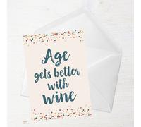 Age Gets Better With Wine Greetings Card - Standard Card