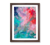 Age In The End Abstract Framed Wall Art Print A2 Walnut