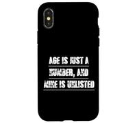 Age Is Just A Number Funny Senior Citizen Case for iPhone X/XS
