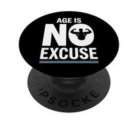 Age is No Excuse Gym Fitness Motivation Workout PopSockets Adhesive PopGrip