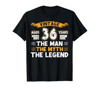 Aged 36 Years The Man The Myth The Legend 36th Birthday T-Shirt