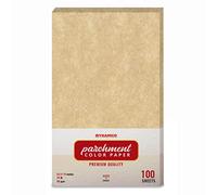 Aged 8.5 x 14" Menu Size Stationery Parchment Colored Regular Papers, Color Paper | 1 Ream of 100 Sheets