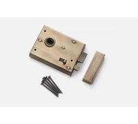 Aged Brass Rim Latch Lock Snib Bedroom Bathroom Cottage Vintage Classic Antique AB-hardware