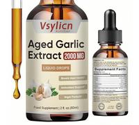 Aged Garlic Extract 2,000mg Blood Pressure Supplement | Antioxidant and Cholesterol Support, Cardiovascular & Immune System | Odourless Garlic Extract | Gut Health & Detox Cleanse | 60ml Vegan