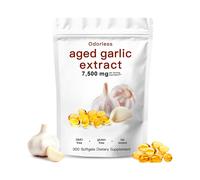 Aged Garlic Extract-300 Count Odorless Organic Garlic Capsules Supplement for Heart & Immune Support Non-GMO,All-Natural Softgels
