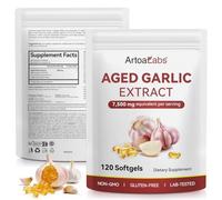 Aged Garlic Extract 7500mg Odorless Garlic Softgels - High Potency Garlic Supplement, Garlic Extract Capsules for Heart & Immune Support, All-Natural Daily Wellness 120 Counts
