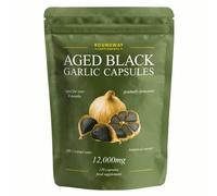 Aged Garlic Extract Capsules | 12,000mg High Strength | 6 Months Aged Black Garlic Supplement | 120 Capsules by Roundway Supplements
