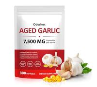 Aged Garlic Extract Softgels | Odorless Garlic, 15:1 Extract & Low-Temp 2-Year Aging for Heart/Circulation Health/Immune Support, Rich in Antioxidant, Swallow It Whole, Gentle & Natural|300Pcs