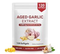 Aged Garlic Extract Softgels | True Odorless Garlic, 15:1 Extract & Low-Temp 2-Year Aging for Heart/Circulation Health/Immune Support, Rich in Antioxidant, Swallow It Whole, Gentle | 120pcs