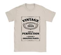 Aged to Perfection 1958 Mens T-Shirt Gift Present 64th Birthday Gift Present for dad for him Birthday Present Sand