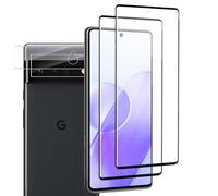 Agedate Tempered Glass for Google Pixel 6 Pro, 2 + 2 Pieces Tempered Glass Screen Protector for Google 6 Pro with Camera Protection, HD Screen Protector, 9H Hardness, Bubble-Free Tempered Glass Screen