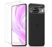 Agedate Tempered Glass for Google Pixel 8, 2+2 Pieces Tempered Glass for Google 8 with Camera Protection, HD Screen Protector, 9H Hardness Film, Bubble-Free Tempered Glass Screen Protector for Pixel 8